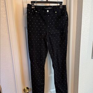 Black Studded Women's Jeans - Slim Fit